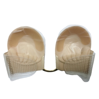 Αόρατο σουτιέν χωρίς τιράντες, ενιαίας κατασκευής με καλούπια 3/4, ύφασμα Nylon/Polyamide με επένδυση σιλικόνης, κούμπωση εμπρός