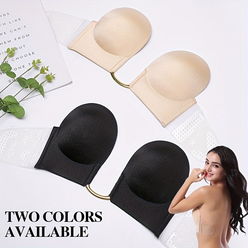 Αόρατο σουτιέν χωρίς τιράντες, ενιαίας κατασκευής με καλούπια 3/4, ύφασμα Nylon/Polyamide με επένδυση σιλικόνης, κούμπωση εμπρός