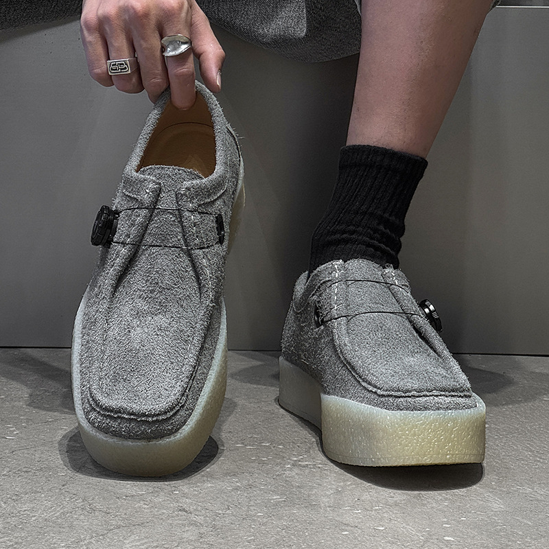 Vyriniai Slip-On laisvalaikio batai su velūro viršutine dalimi, gumine pada, anti-slip, modelis 53315, vasara 2025