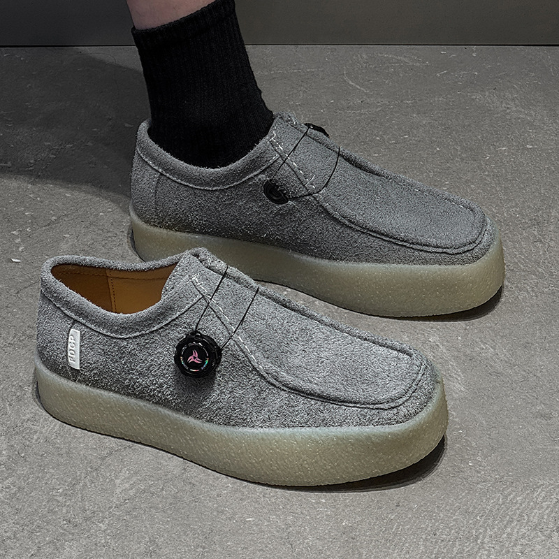 Vyriniai Slip-On laisvalaikio batai su velūro viršutine dalimi, gumine pada, anti-slip, modelis 53315, vasara 2025
