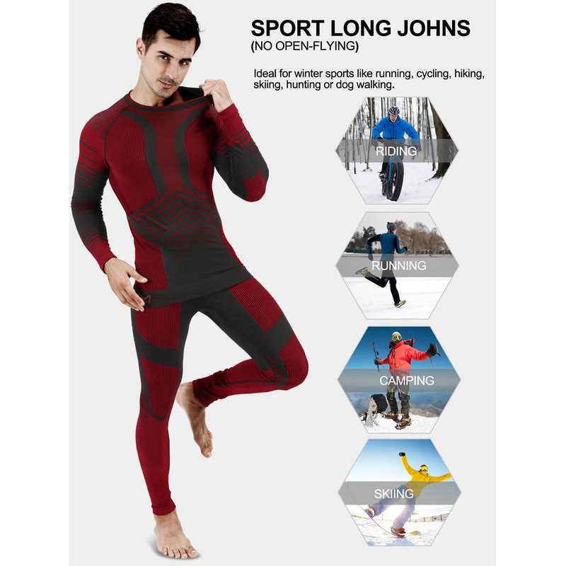 Vyrų terminis apatinių komplektas, nailonas, megztinio stiliaus, 100% nailonas, šiltas, paaugliams, pavasaris