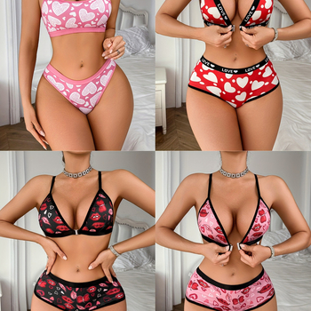 Σετ σουτιέν με τρίγωνικές κάψες, ύφασμα Milk Silk, μη διαμορφωμένες κάψες, ανύψωση, τιράντες που δένονται