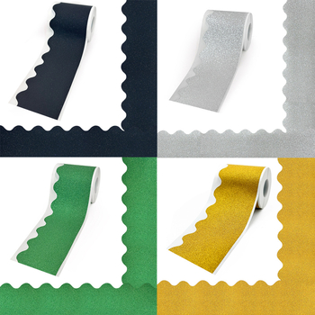 Dekoratyvinės lipnios etiketės ant padengto popieriaus su smėlio tekstūra ir blizgančiomis dalelėmis, nereguliaraus kontūro forma, storis 0,08 mm, ilgalaikė temperatūros atsparumas 60–80°C