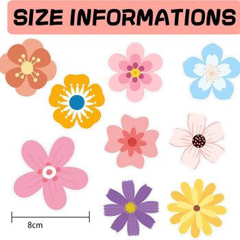 Ξύλινο σετ κρεμαστών τοίχου, 18 τεμάχια με θέμα ανοιξιάτικα λουλούδια για το σαλόνι, μοντέρνο μινιμαλιστικό στυλ