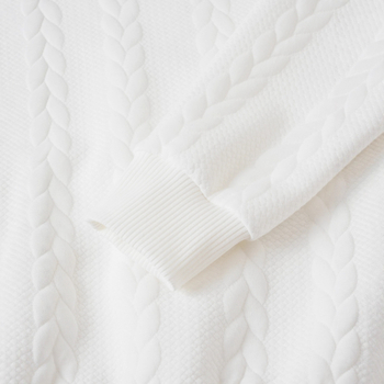 Pulover tricotat cu guler înalt, croială lejeră, mâneci lungi, amestec gros de poliester, purtare casual de iarnă