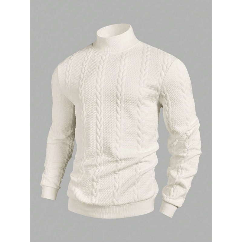 Cămașă de fleece cu guler înalt, mâneci lungi, ramie 51–70%, greutate 400 g, patru sezoane