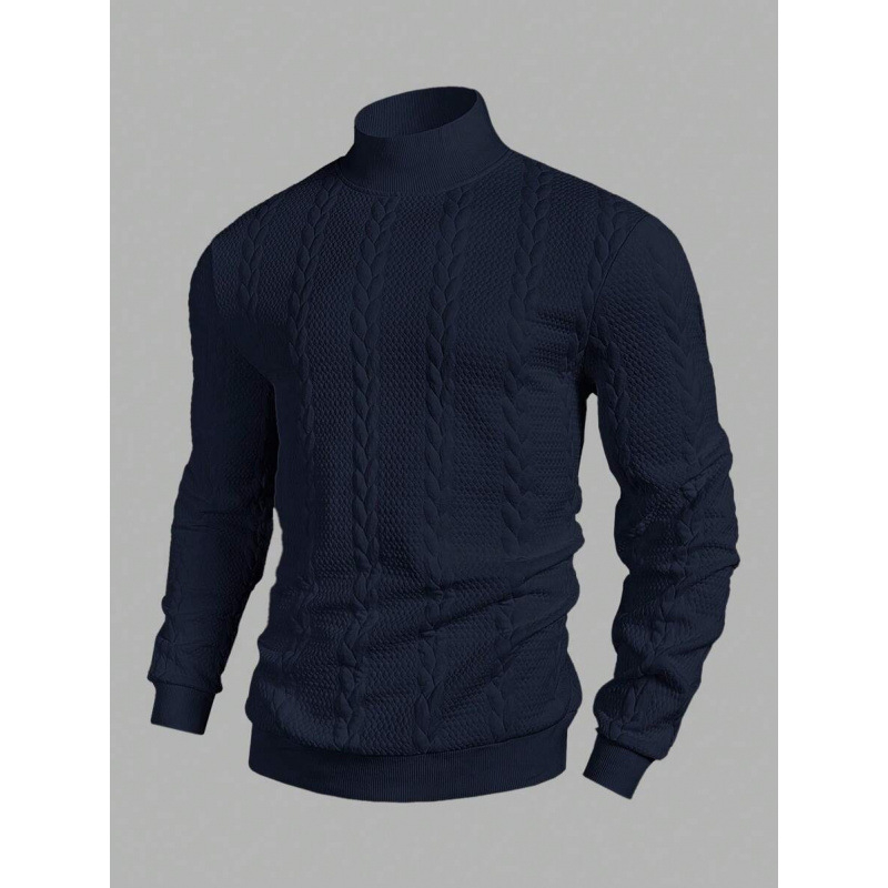 Cămașă de fleece cu guler înalt, mâneci lungi, ramie 51–70%, greutate 400 g, patru sezoane