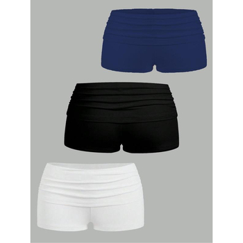 Γυναικείος σορτς καμπρί μήκους από φυσικό βαμβάκι, χαλαρή εφαρμογή, ελαφρώς ελαστικό ύφασμα CVC