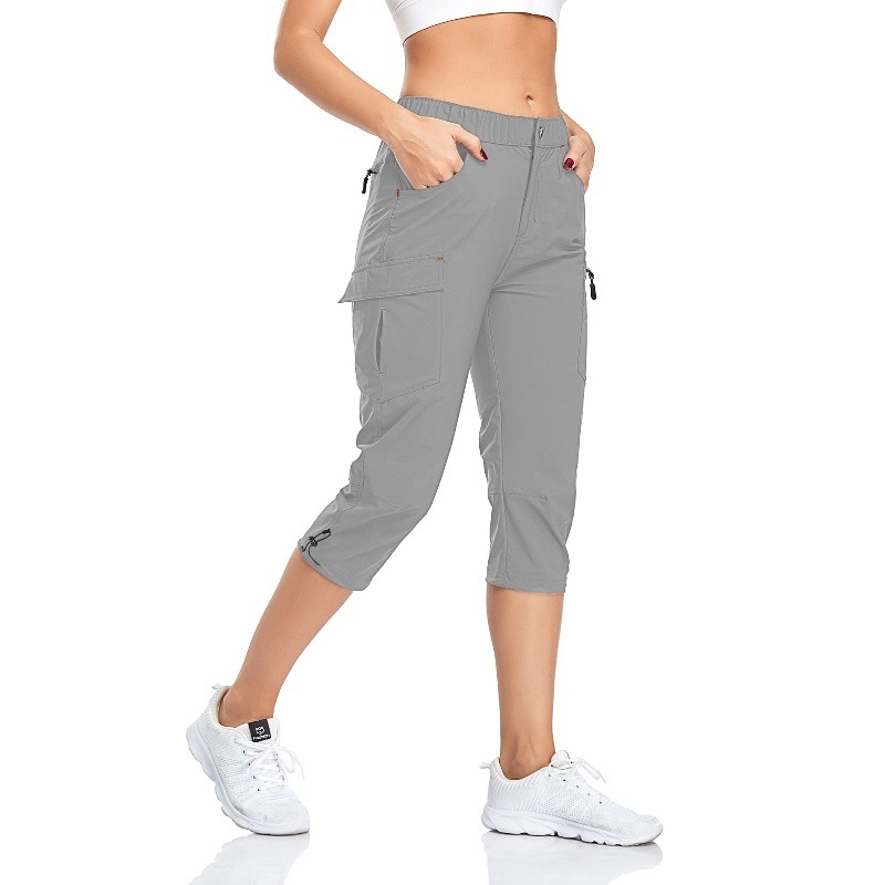 Γυναικείες υδατοαπωθητικές κάπρι πεζοπορίας UPF με ασφαλές τσεπάκι