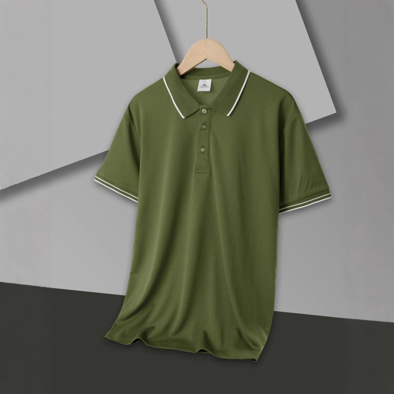 Polo pentru bărbați - Slim Fit, mâneci scurte, patchwork, Color Block, respirabil