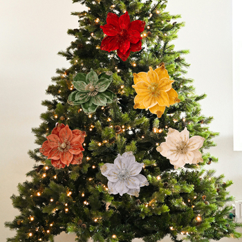 Σετ χριστουγεννιάτικων φλοραλ διακοσμήσεων - ύφασμα, μάρκα Jiahe, ευρωπαϊκό/αμερικανικό στυλ, Χριστούγεννα