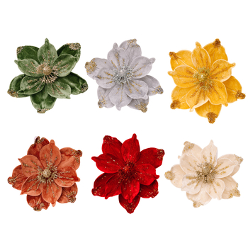 Σετ χριστουγεννιάτικων φλοραλ διακοσμήσεων - ύφασμα, μάρκα Jiahe, ευρωπαϊκό/αμερικανικό στυλ, Χριστούγεννα