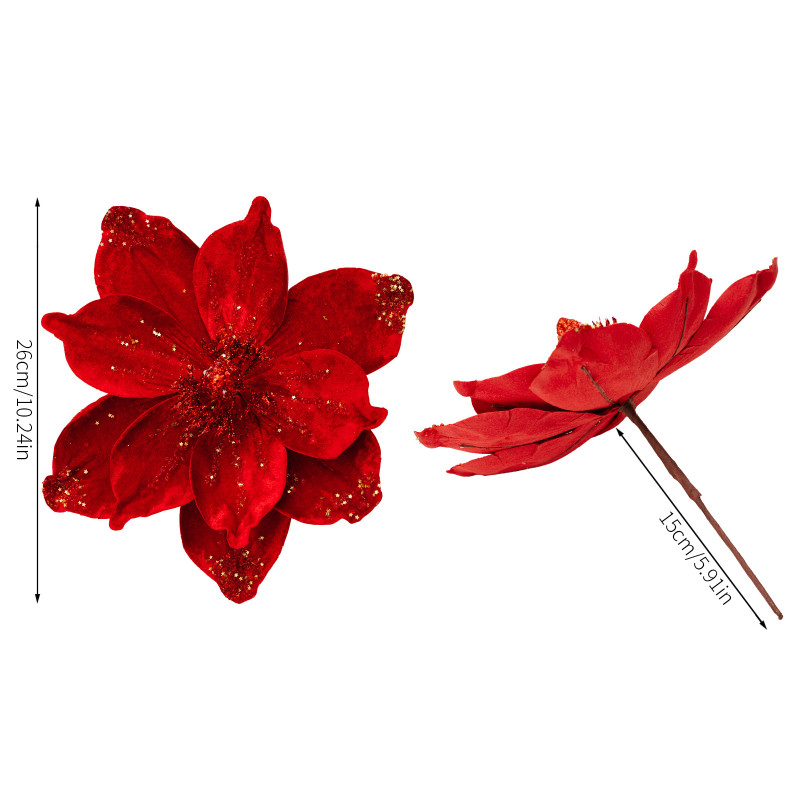 Σετ χριστουγεννιάτικων φλοραλ διακοσμήσεων - ύφασμα, μάρκα Jiahe, ευρωπαϊκό/αμερικανικό στυλ, Χριστούγεννα