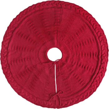 Πλεκτή φούστα για χριστουγεννιάτικο δέντρο με χαλί βάσης για διακόσμηση επίπλων