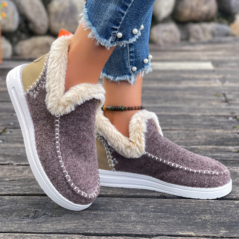 Sieviešu ziemas sniega zābaki, velūra augšdaļa, flīsa iekšpuse, gumijas zole, slip-on