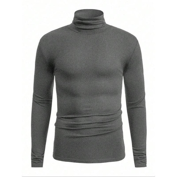 Unisex termālais tops ar garām piedurknēm, apaļš kakls, ļoti plāns audums, viskozes satīns, vienkrāsains