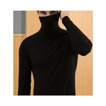 Unisex termālais tops ar garām piedurknēm, apaļš kakls, ļoti plāns audums, viskozes satīns, vienkrāsains