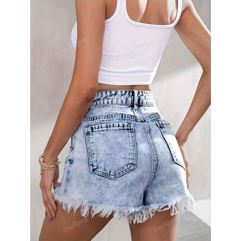 Jeansi pentru femei cu croială dreaptă, lungi, căptușiți cu fleece, talie dublă, închidere cu șnur, stil office lejer