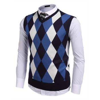 Casual vyriška liemenė su dryžių raštu, laisvo kirpimo, lino audinys ir corduroy audinys, pavasaris 2025