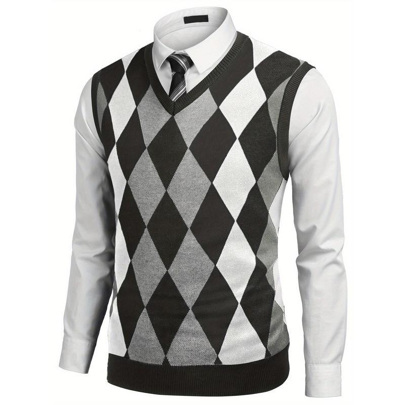 Casual vyriška liemenė su dryžių raštu, laisvo kirpimo, lino audinys ir corduroy audinys, pavasaris 2025