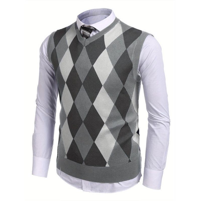 Casual vyriška liemenė su dryžių raštu, laisvo kirpimo, lino audinys ir corduroy audinys, pavasaris 2025