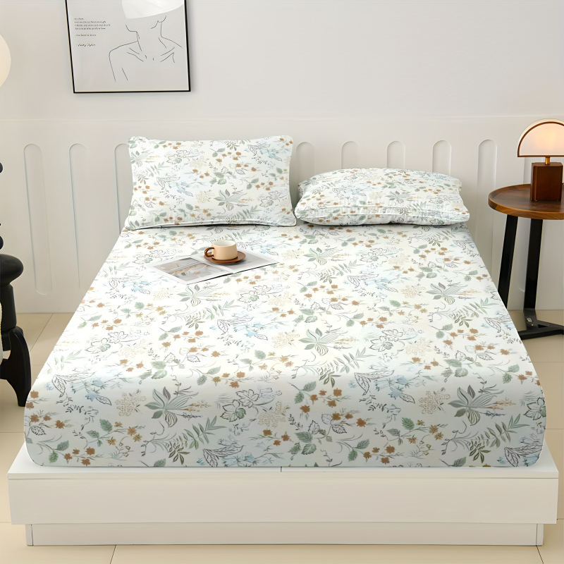 Set de trei piese de lenjerie pentru pat, From Whale, fibră chimică, imprimare digitală, model în dungi