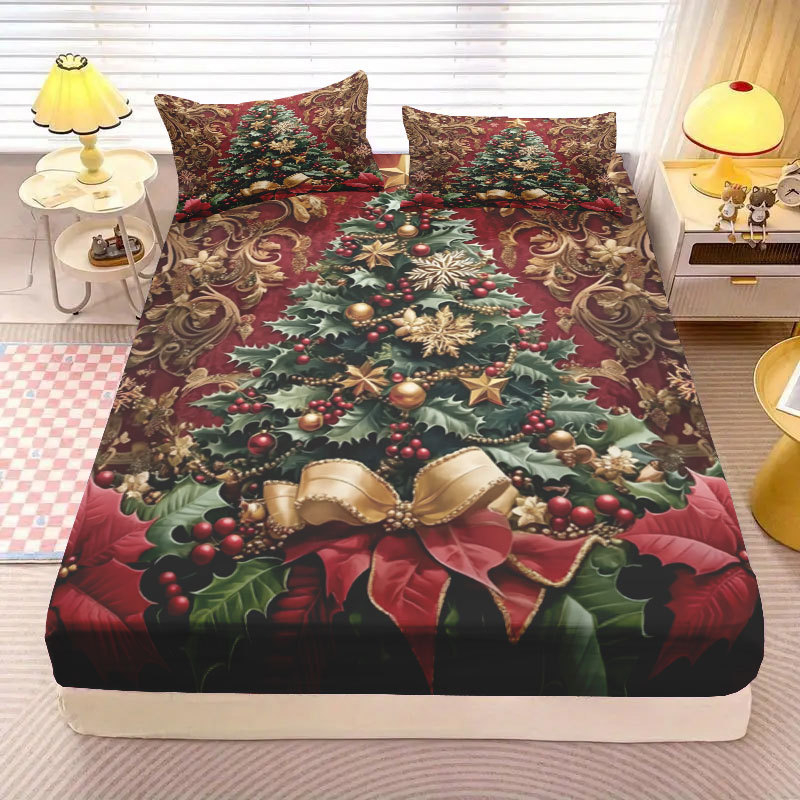 Set de 4 piese cu imprimeu digital pe flanel — poliester, stil Modern Minimalist, procesare personalizată