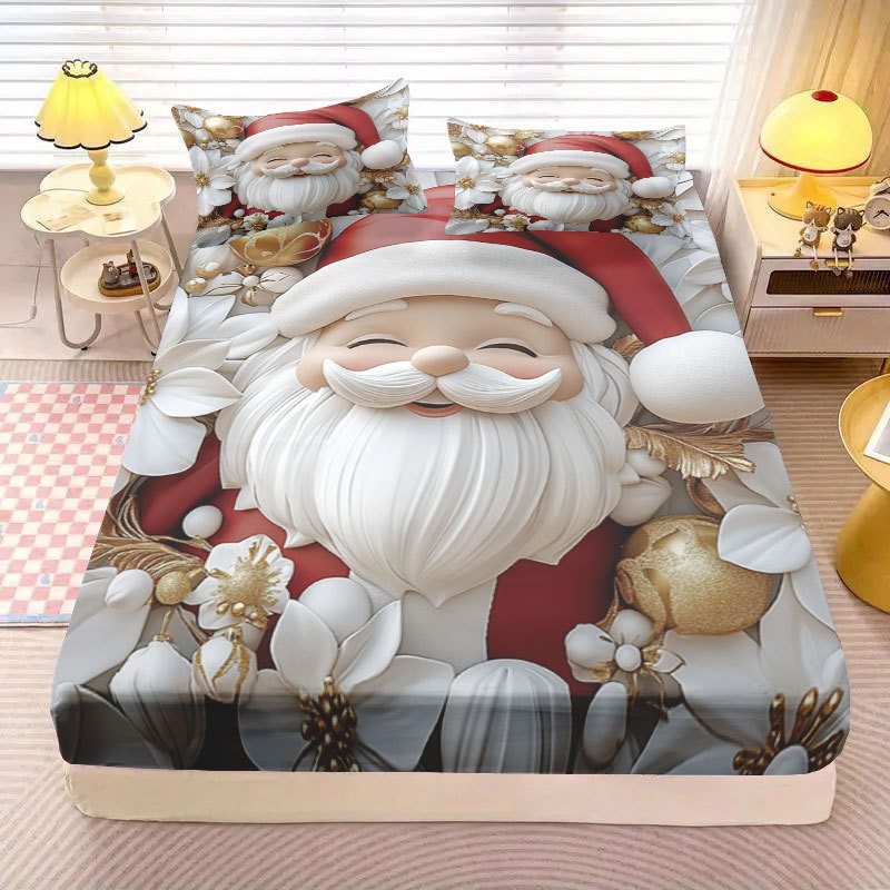 Set de 4 piese cu imprimeu digital pe flanel — poliester, stil Modern Minimalist, procesare personalizată