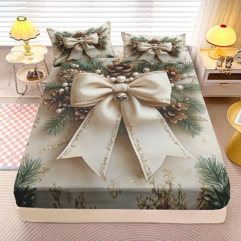 Set de 4 piese cu imprimeu digital pe flanel — poliester, stil Modern Minimalist, procesare personalizată