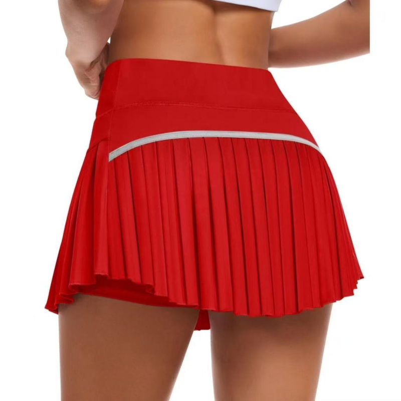 Gyerekeknek szóló pliszírozott, magas derekú, légáteresztő szoknya edzéshez, futáshoz, jógához és teniszezéshez