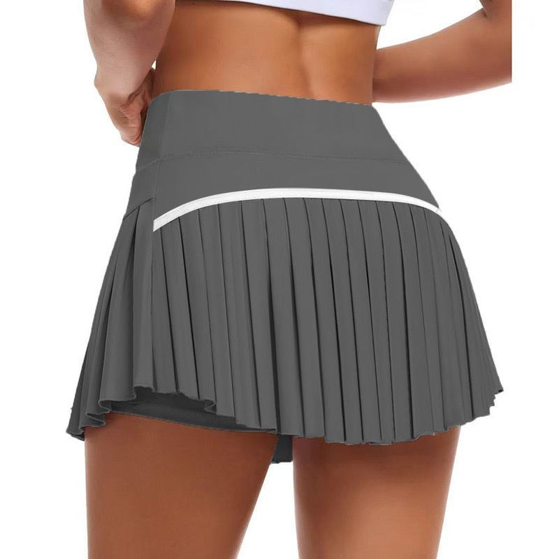 Gyerekeknek szóló pliszírozott, magas derekú, légáteresztő szoknya edzéshez, futáshoz, jógához és teniszezéshez