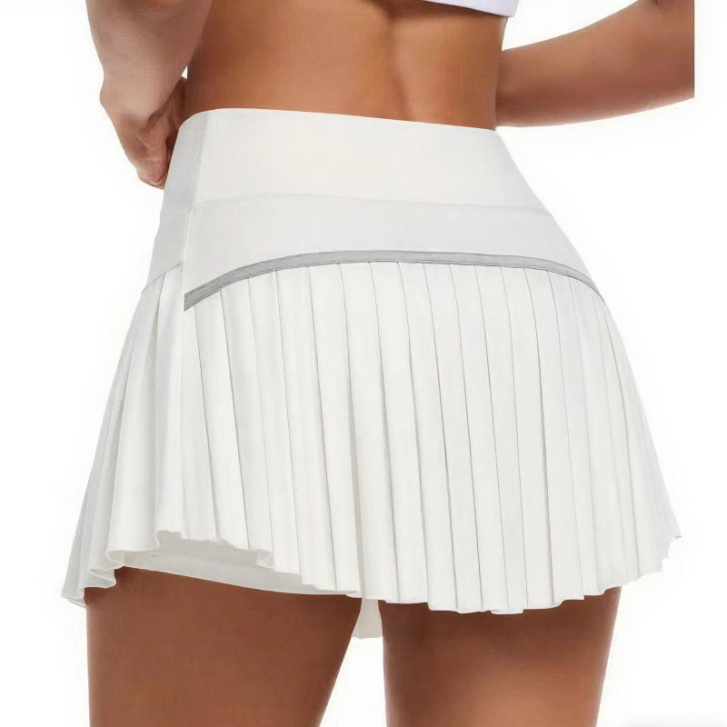 Gyerekeknek szóló pliszírozott, magas derekú, légáteresztő szoknya edzéshez, futáshoz, jógához és teniszezéshez