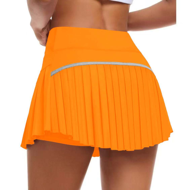 Gyerekeknek szóló pliszírozott, magas derekú, légáteresztő szoknya edzéshez, futáshoz, jógához és teniszezéshez