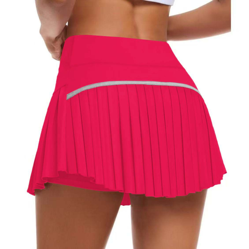 Gyerekeknek szóló pliszírozott, magas derekú, légáteresztő szoknya edzéshez, futáshoz, jógához és teniszezéshez
