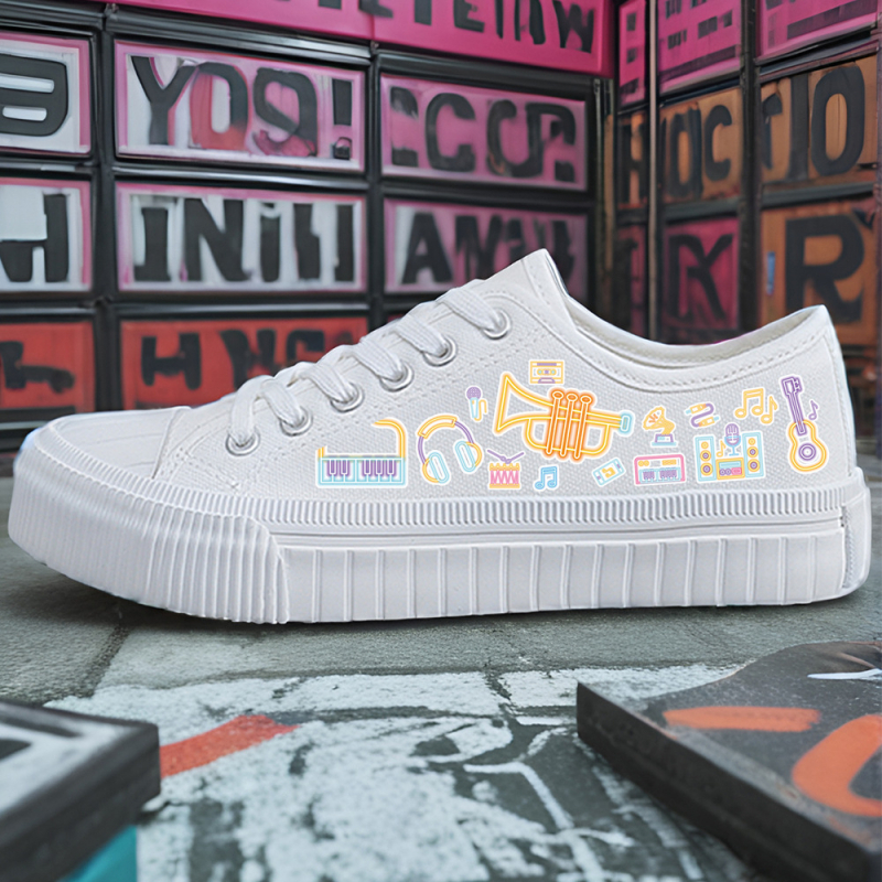 Pantofi din pânză unisex, talpă joasă, casual (construcție vulcanizată, șireturi, respirabili, partea superioară din pânză, talpă din cauciuc)