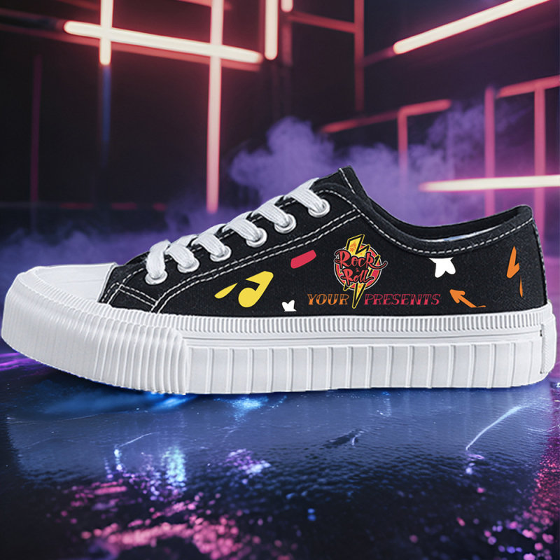 Pantofi din pânză unisex, talpă joasă, casual (construcție vulcanizată, șireturi, respirabili, partea superioară din pânză, talpă din cauciuc)