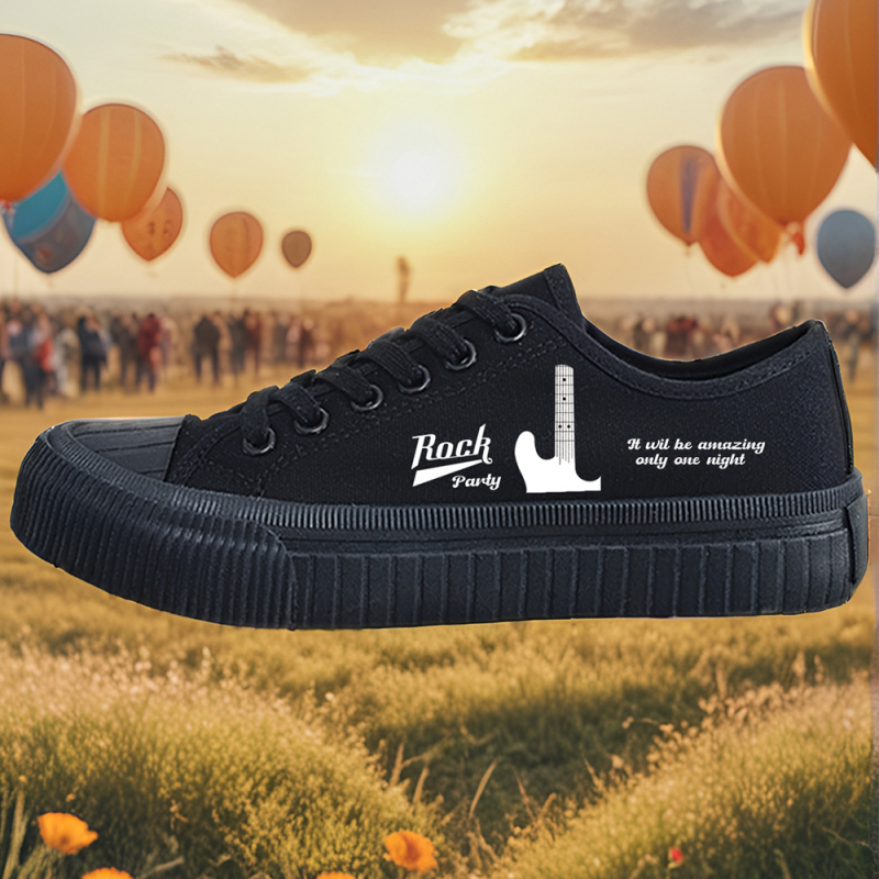 Pantofi din pânză unisex, talpă joasă, casual (construcție vulcanizată, șireturi, respirabili, partea superioară din pânză, talpă din cauciuc)