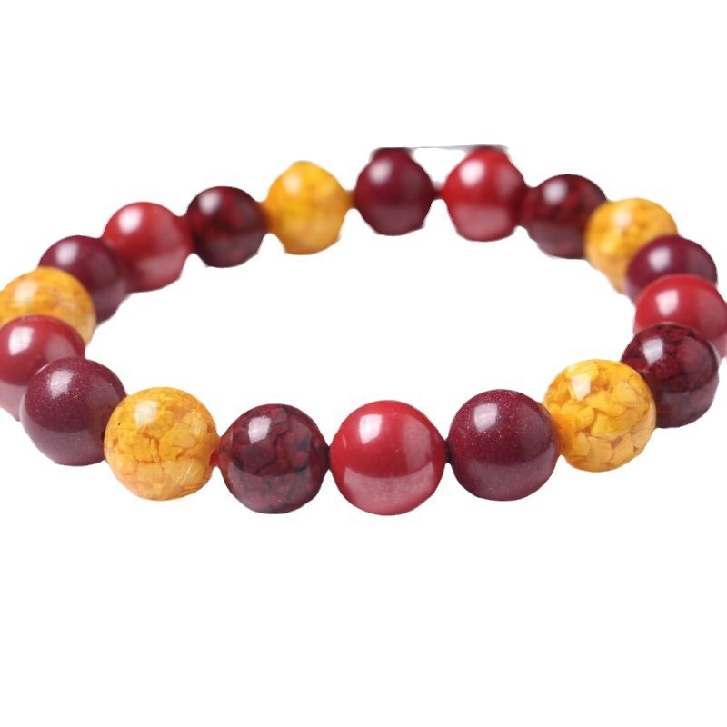 Cinabro apyrankė, poliruotas paviršius, unisex, kinų stilius, literatūrinis retro