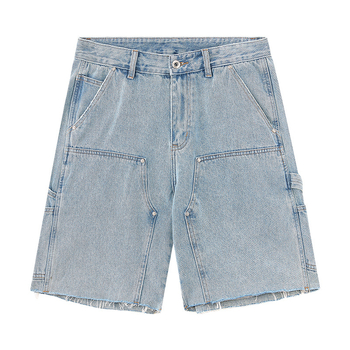 Férfi denim rövidnadrág, egyenes szabású, 96,3% pamut, ELEVEN BUS, nyár 2025