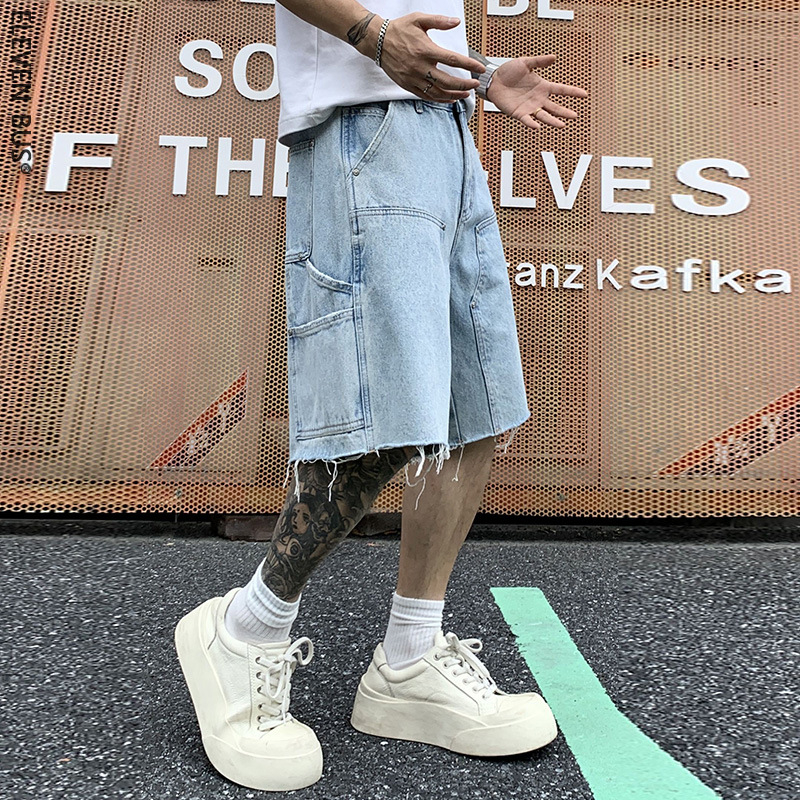 Férfi denim rövidnadrág, egyenes szabású, 96,3% pamut, ELEVEN BUS, nyár 2025