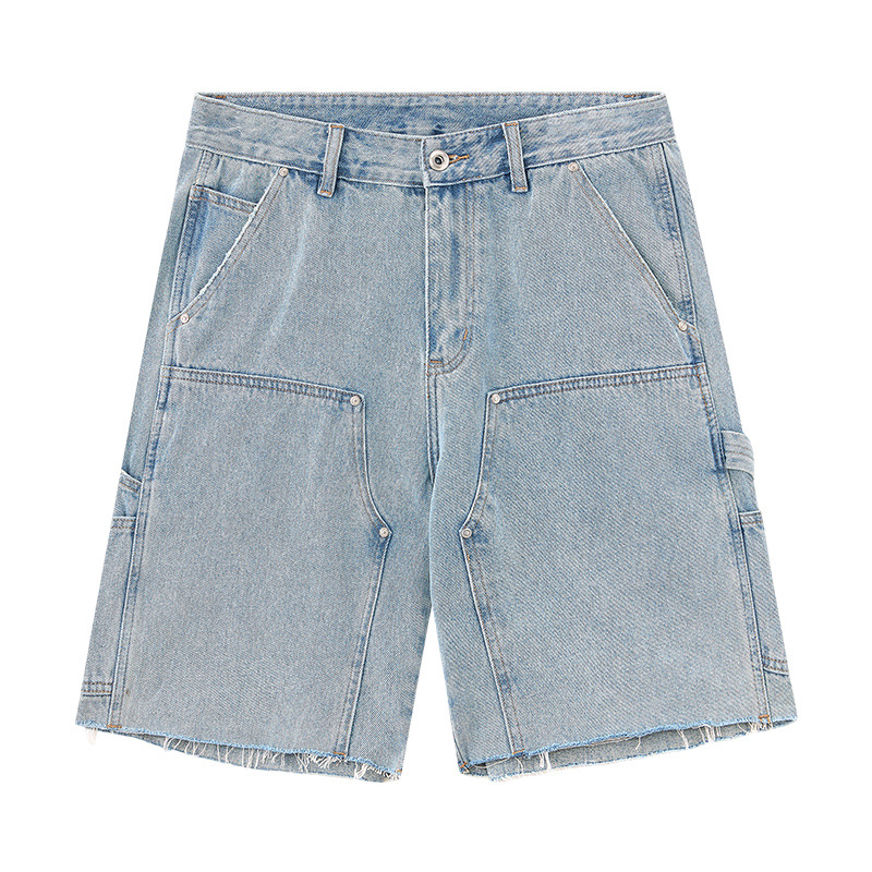 Férfi denim rövidnadrág, egyenes szabású, 96,3% pamut, ELEVEN BUS, nyár 2025