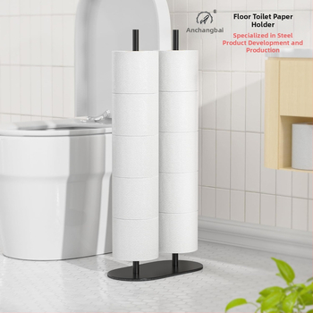 Šoninė WC sandėliavimo lentyna - nerūdijančio plieno, ovalus dizainas, dažyta apdaila, šviesus prabangos stilius, prekės ženklas Ann Taste Hundred