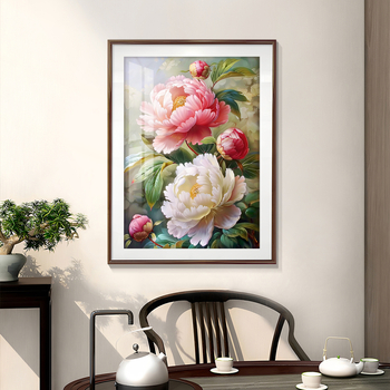 Kryžiažiedinio siuvinėjimo rinkinys: augalai ir gėlės, paprastas šiuolaikiškas stilius, 9CT audinys, plastikinė drobė