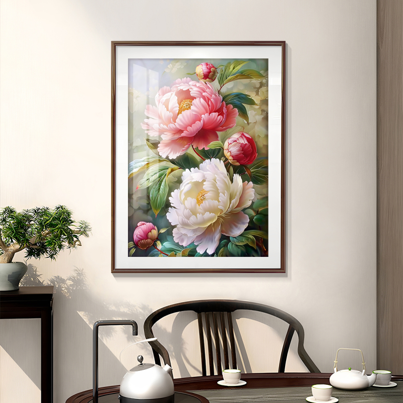 Kryžiažiedinio siuvinėjimo rinkinys: augalai ir gėlės, paprastas šiuolaikiškas stilius, 9CT audinys, plastikinė drobė