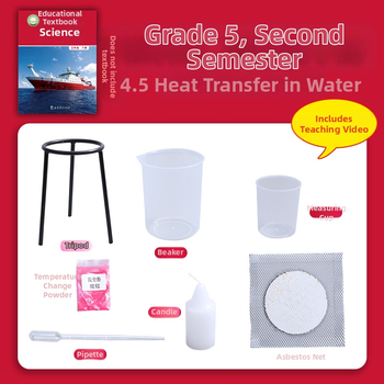 Penktosios klasės mokinių mokslinių eksperimentų rinkinys – šilumos perdavimas vandenyje, plastikinės medžiagos, prekės ženklas Child pigeon