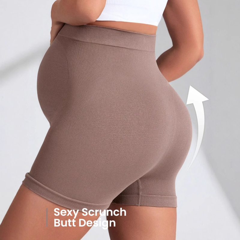 Nėščiųjų leginsai su aukšta juosme ir pilvo laikymo funkcija, trijų ketvirčių ilgis (Nailonas 95% + spandeks <30%, plonas audinys, pilvo laikymo funkcija)