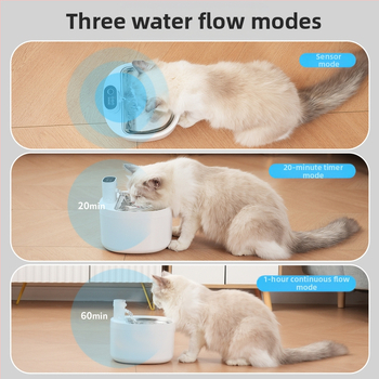 Išmanus gyvūnų vandens dozatorius, modelis C5, palaiko programėlę, ištraukiamas dizainas, tinkamas katėms ir šunims, svoris 0,8 kg