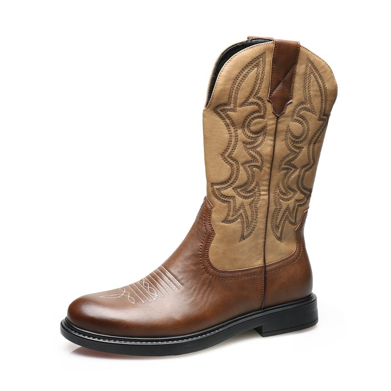 Vyriski Chelsea batai be raištelių, PU viršus, gumos padas, apvali nosis, kvadratinė kulnė, aukštas kojų ilgis, vasaros 2024 leidimas