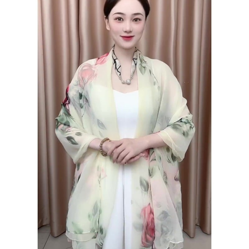 Love Rose eșarfă de vară din fir Yourou, țesătură simplă