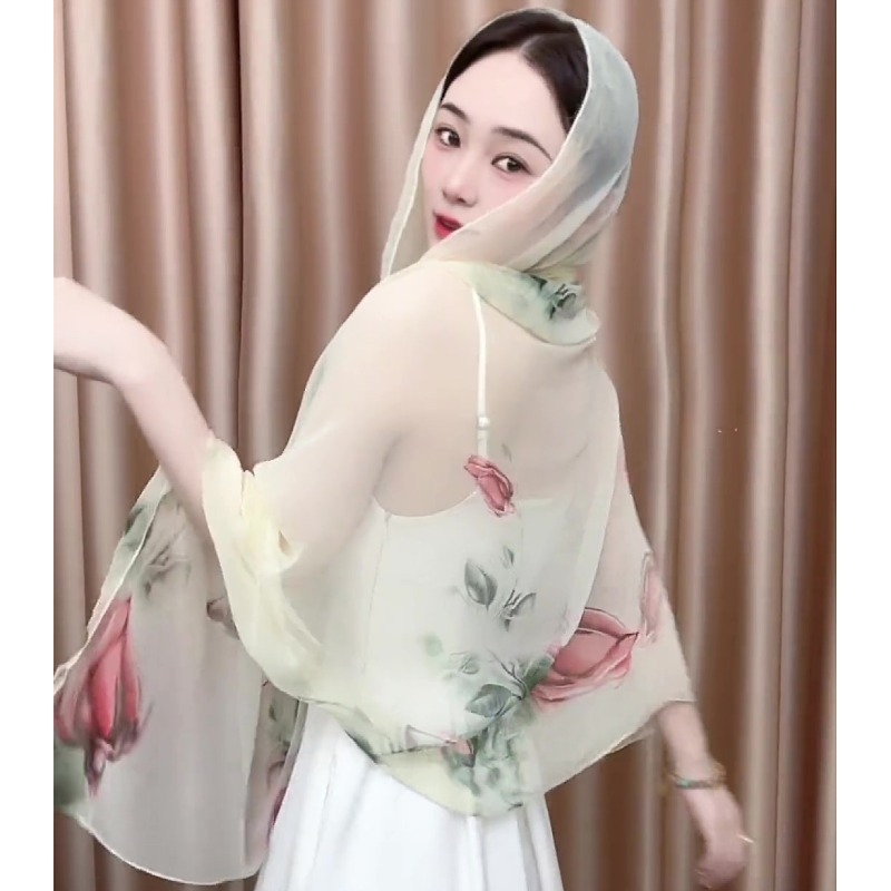 Love Rose eșarfă de vară din fir Yourou, țesătură simplă